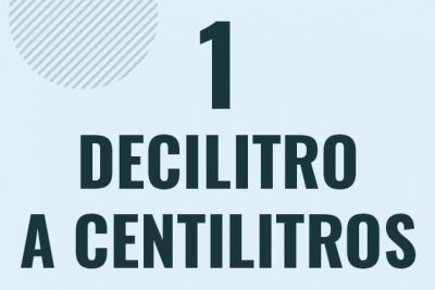 Profesor en pizarra explicando cuanto es 1 decilitro en centilitros o como pasar de 1 dl a cl