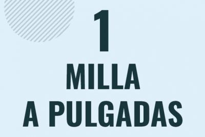 Profesor en pizarra explicando cuanto es 1 milla en pulgadas o como pasar de 1 mi a in