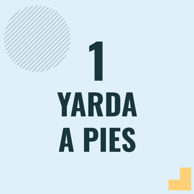 Conversión de 1 yarda a pies Profesor en pizarra explicando cuanto es 1 yarda en pies o como pasar de 1 yd a ft