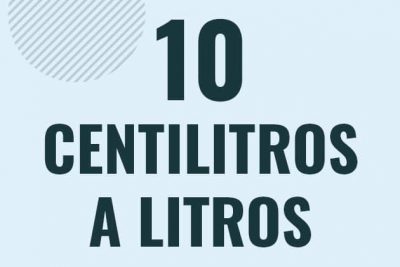 Profesor en pizarra explicando cuanto es 10 centilitros en litros o como pasar de 10 cl a l