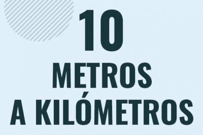 Profesor en pizarra explicando cuanto es 10 metros en kilometros o como pasar de 10 m a km