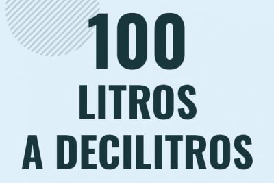 Profesor en pizarra explicando cuanto es 100 litros en decilitros o como pasar de 100 l a dl