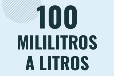 Profesor en pizarra explicando cuanto es 100 mililitros en litros o como pasar de 100 ml a l
