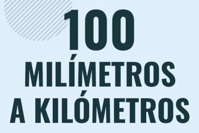 Profesor en pizarra explicando cuanto es 100 milimetros en kilometros o como pasar de 100 mm a km