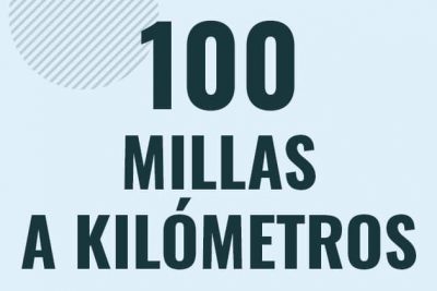 Profesor en pizarra explicando cuanto es 100 millas en kilometros o como pasar de 100 mi a km
