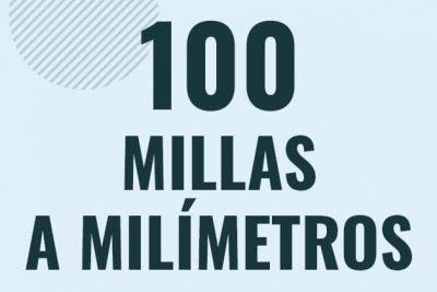 Profesor en pizarra explicando cuanto es 100 millas en milimetros o como pasar de 100 mi a mm