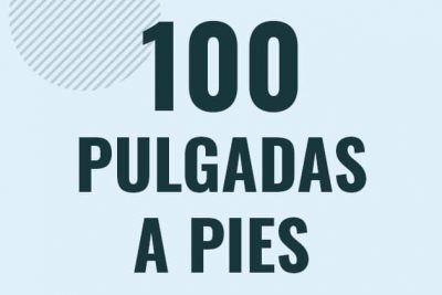 Profesor en pizarra explicando cuanto es 100 pulgadas en pies o como pasar de 100 in a ft