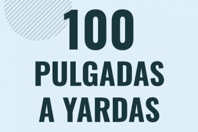 Profesor en pizarra explicando cuanto es 100 pulgadas en yardas o como pasar de 100 in a yd