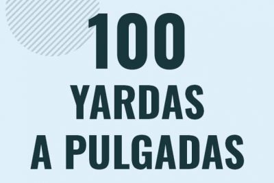Profesor en pizarra explicando cuanto es 100 yardas en pulgadas o como pasar de 100 yd a in
