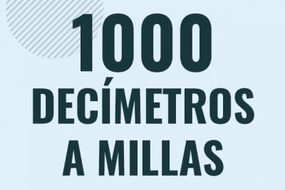 Profesor en pizarra explicando cuanto es 1000 decimetros en millas o como pasar de 1000 dm a mi
