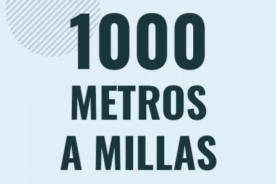 Profesor en pizarra explicando cuanto es 1000 metros en millas o como pasar de 1000 m a mi
