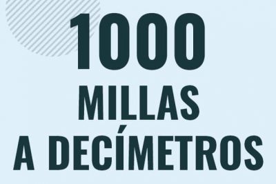 Profesor en pizarra explicando cuanto es 1000 millas en decimetros o como pasar de 1000 mi a dm