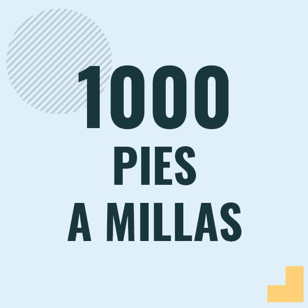 Profesor en pizarra explicando cuanto es 1000 pies en millas o como pasar de 1000 ft a mi