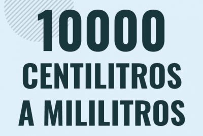 Profesor en pizarra explicando cuanto es 10000 centilitros en mililitros o como pasar de 10000 cl a ml