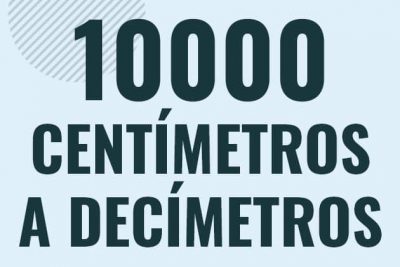 Profesor en pizarra explicando cuanto es 10000 centimetros en decimetros o como pasar de 10000 cm a dm