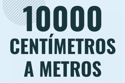 Profesor en pizarra explicando cuanto es 10000 centimetros en metros o como pasar de 10000 cm a m