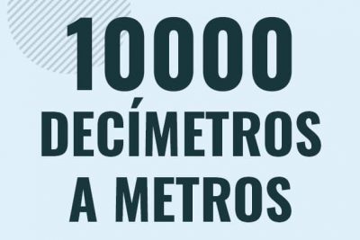Profesor en pizarra explicando cuanto es 10000 decimetros en metros o como pasar de 10000 dm a m
