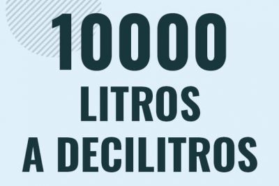 Profesor en pizarra explicando cuanto es 10000 litros en decilitros o como pasar de 10000 l a dl