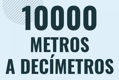 Profesor en pizarra explicando cuanto es 10000 metros en decimetros o como pasar de 10000 m a dm