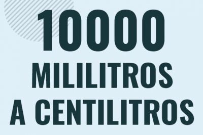 Profesor en pizarra explicando cuanto es 10000 mililitros en centilitros o como pasar de 10000 ml a cl