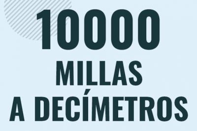 Profesor en pizarra explicando cuanto es 10000 millas en decimetros o como pasar de 10000 mi a dm