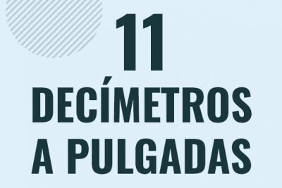 Profesor en pizarra explicando cuanto es 11 decimetros en pulgadas o como pasar de 11 dm a in