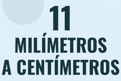 Profesor en pizarra explicando cuanto es 11 milimetros en centimetros o como pasar de 11 mm a cm