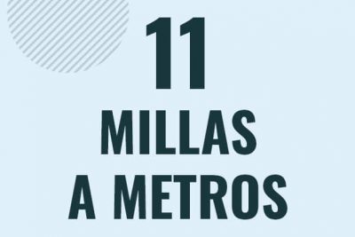 Profesor en pizarra explicando cuanto es 11 millas en metros o como pasar de 11 mi a m