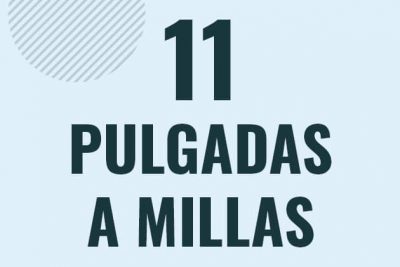 Profesor en pizarra explicando cuanto es 11 pulgadas en millas o como pasar de 11 in a mi