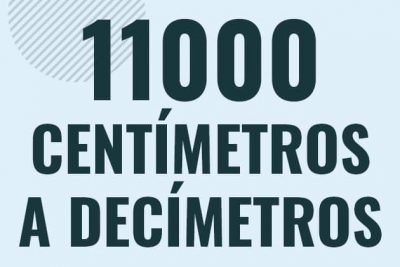 Profesor en pizarra explicando cuanto es 11000 centimetros en decimetros o como pasar de 11000 cm a dm