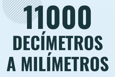 Profesor en pizarra explicando cuanto es 11000 decimetros en milimetros o como pasar de 11000 dm a mm