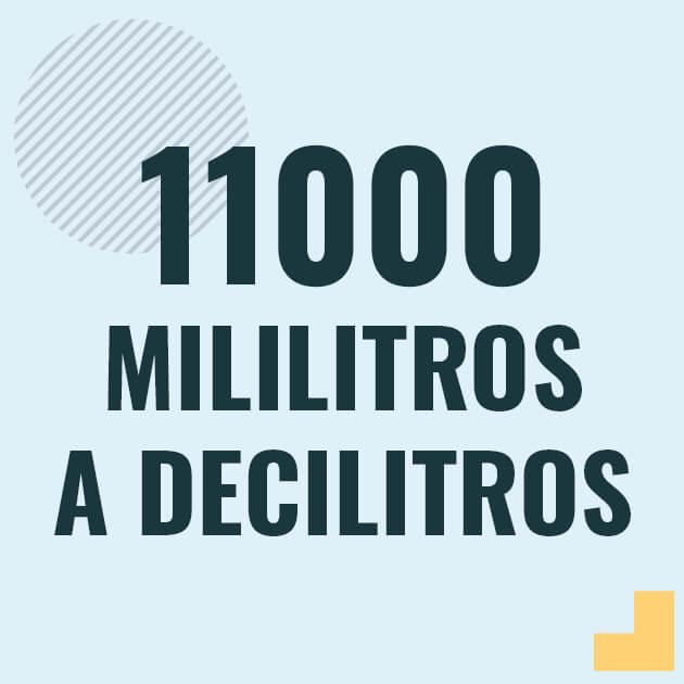 Conversión de 11000 mililitros a decilitros Profesor en pizarra explicando cuanto es 11000 mililitros en decilitros o como pasar de 11000 ml a dl