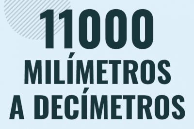 Profesor en pizarra explicando cuanto es 11000 milimetros en decimetros o como pasar de 11000 mm a dm