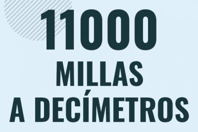 Profesor en pizarra explicando cuanto es 11000 millas en decimetros o como pasar de 11000 mi a dm