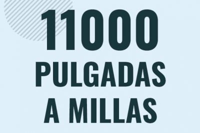 Profesor en pizarra explicando cuanto es 11000 pulgadas en millas o como pasar de 11000 in a mi