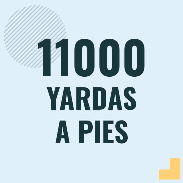 Conversión de 11000 yardas a pies Profesor en pizarra explicando cuanto es 11000 yardas en pies o como pasar de 11000 yd a ft