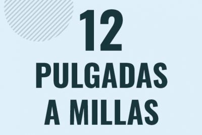 Profesor en pizarra explicando cuanto es 12 pulgadas en millas o como pasar de 12 in a mi