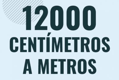 Profesor en pizarra explicando cuanto es 12000 centimetros en metros o como pasar de 12000 cm a m