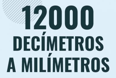 Profesor en pizarra explicando cuanto es 12000 decimetros en milimetros o como pasar de 12000 dm a mm