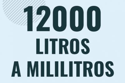 Profesor en pizarra explicando cuanto es 12000 litros en mililitros o como pasar de 12000 l a ml