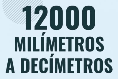 Profesor en pizarra explicando cuanto es 12000 milimetros en decimetros o como pasar de 12000 mm a dm