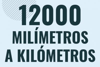 Profesor en pizarra explicando cuanto es 12000 milimetros en kilometros o como pasar de 12000 mm a km