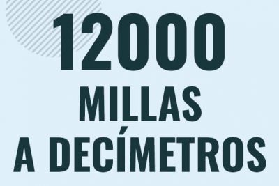 Profesor en pizarra explicando cuanto es 12000 millas en decimetros o como pasar de 12000 mi a dm