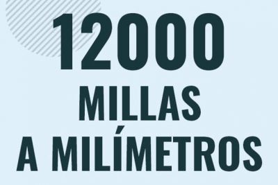 Profesor en pizarra explicando cuanto es 12000 millas en milimetros o como pasar de 12000 mi a mm