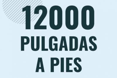 Profesor en pizarra explicando cuanto es 12000 pulgadas en pies o como pasar de 12000 in a ft