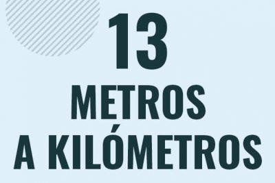 Profesor en pizarra explicando cuanto es 13 metros en kilometros o como pasar de 13 m a km