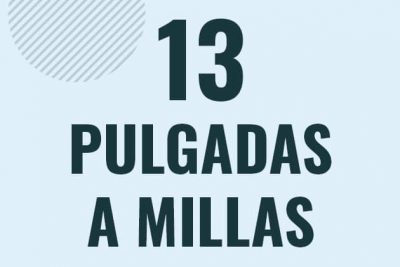 Profesor en pizarra explicando cuanto es 13 pulgadas en millas o como pasar de 13 in a mi