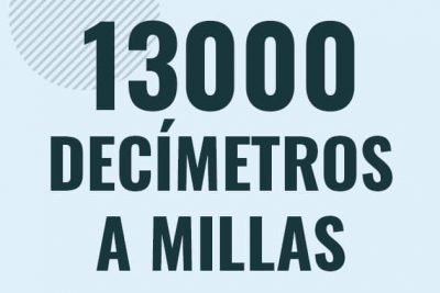 Profesor en pizarra explicando cuanto es 13000 decimetros en millas o como pasar de 13000 dm a mi