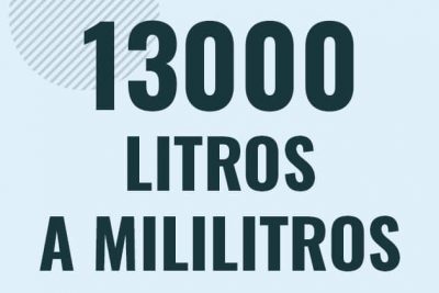 Profesor en pizarra explicando cuanto es 13000 litros en mililitros o como pasar de 13000 l a ml