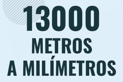 Profesor en pizarra explicando cuanto es 13000 metros en milimetros o como pasar de 13000 m a mm